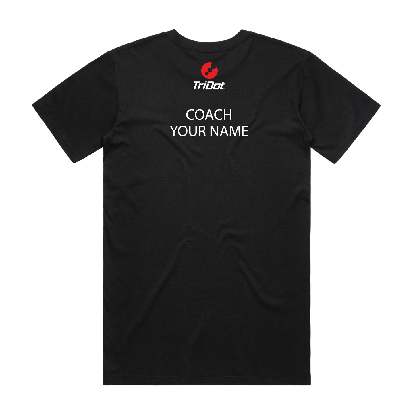 Men's TriDot Personalized Coach Tee - Large Front Logo - Black