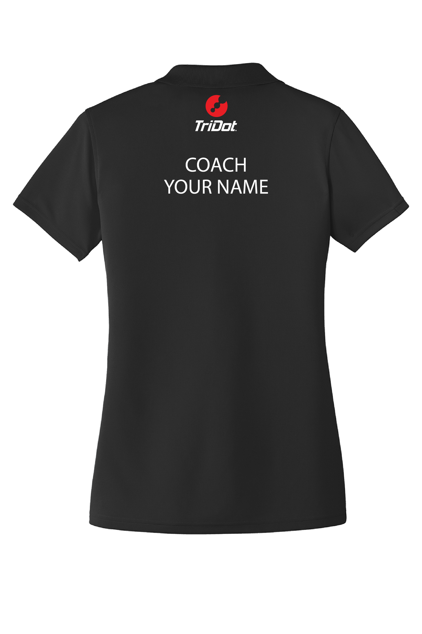 Men’s TriDot Personalized Coach Polo – Black