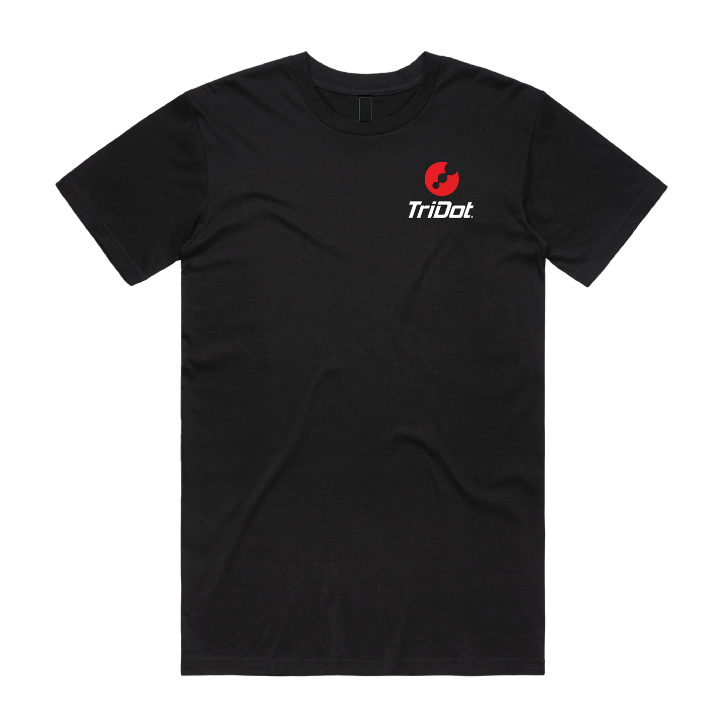 Men's TriDot Personalized Coach Tee - Left Chest Logo - Black