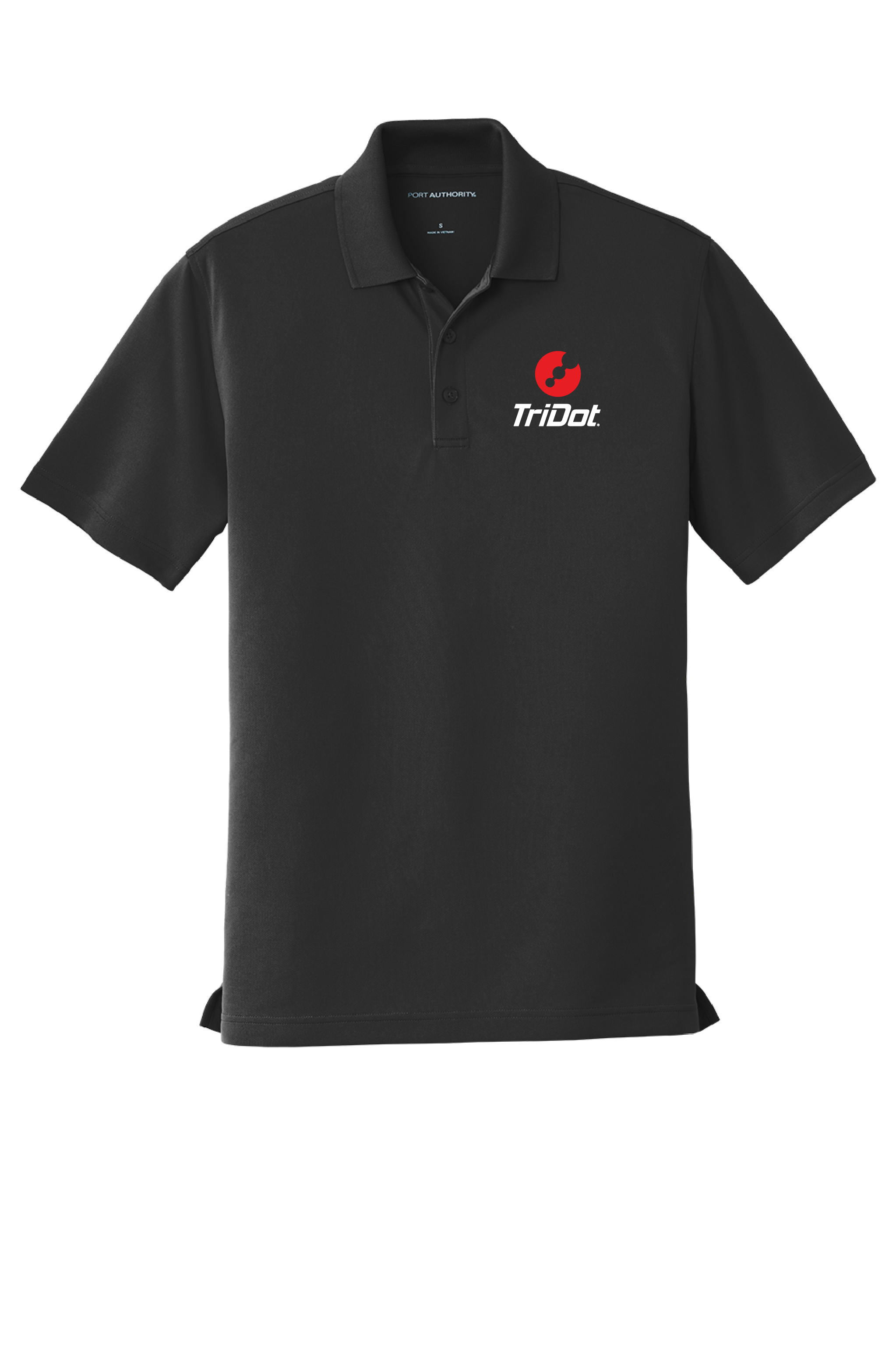 men-s-tridot-personalized-coach-polo-graphite-heather-true-red