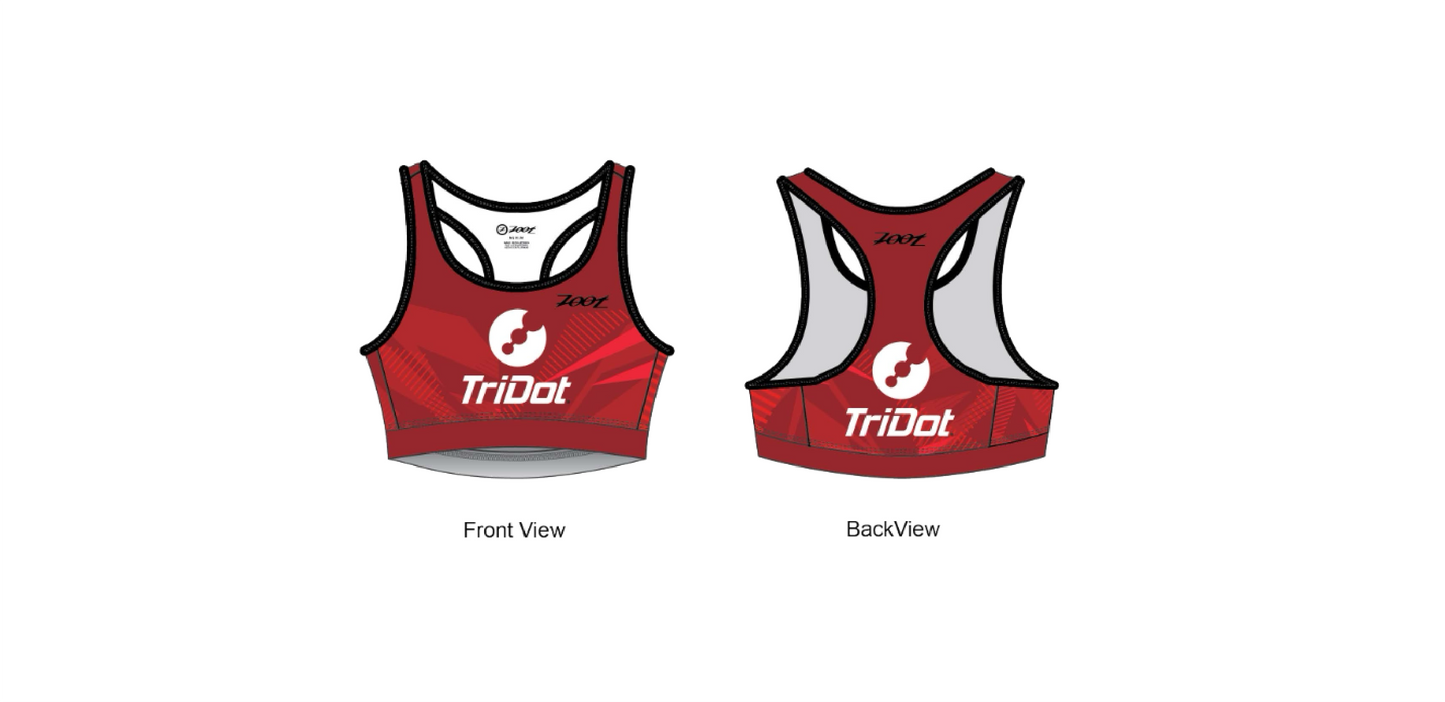 TriDot Women's Tri Bra Crimson Prism '25