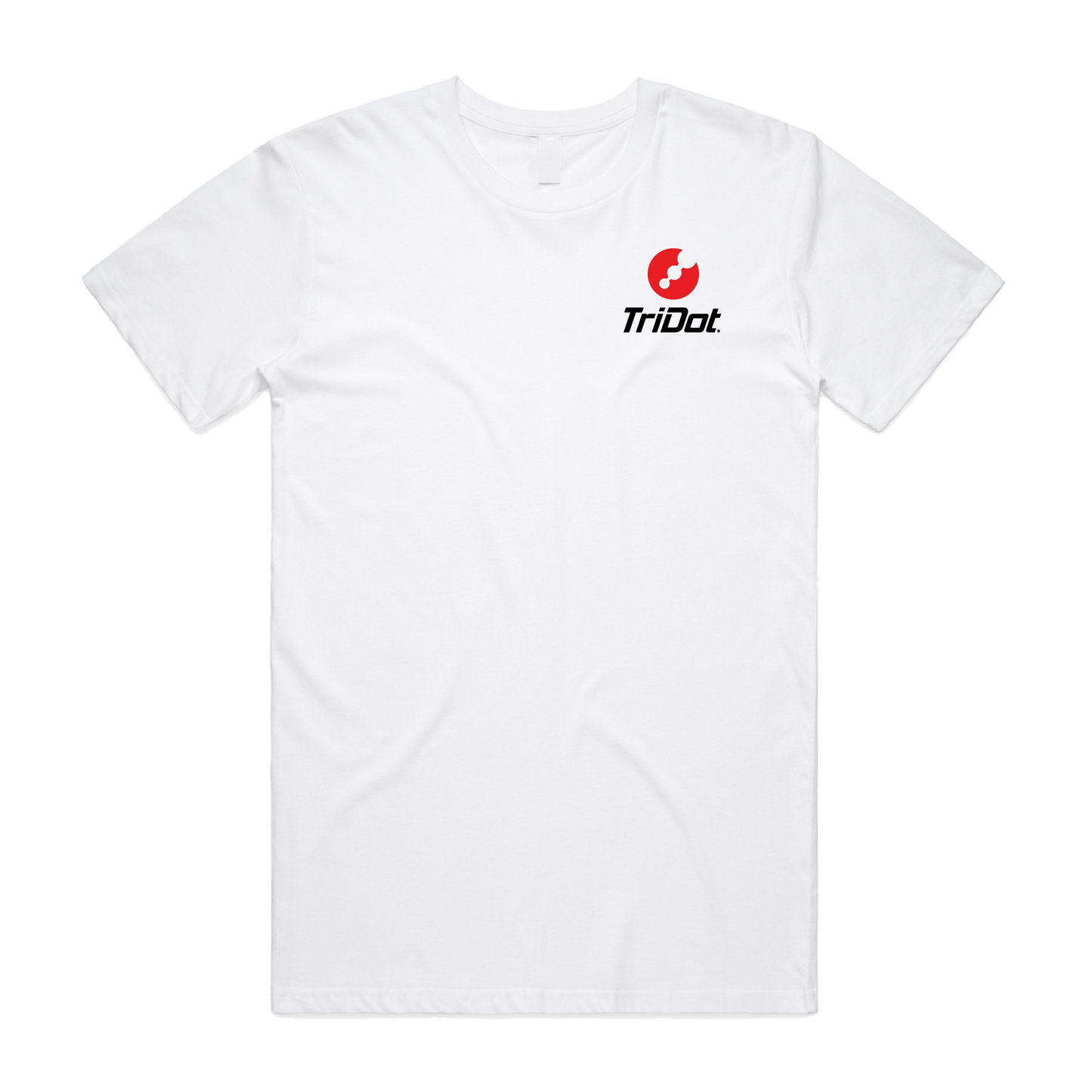 Men's TriDot Personalized Coach Tee - Left Chest Logo - White