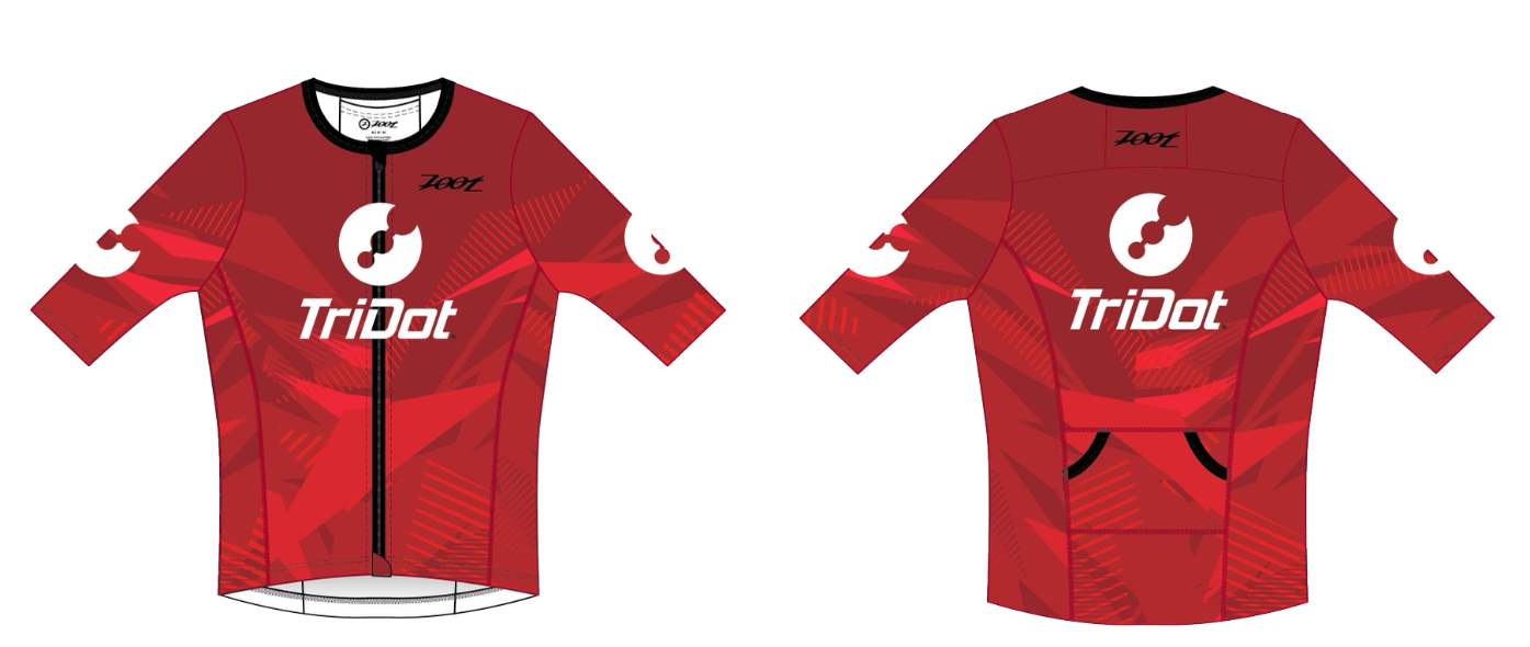 TriDot Men's LTD Tri Aero Jersey (with sleeves) Crimson Prism '25