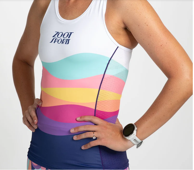 TriDot Women's LTD Racerback Tri Top (no zip) Crimson Prism '25