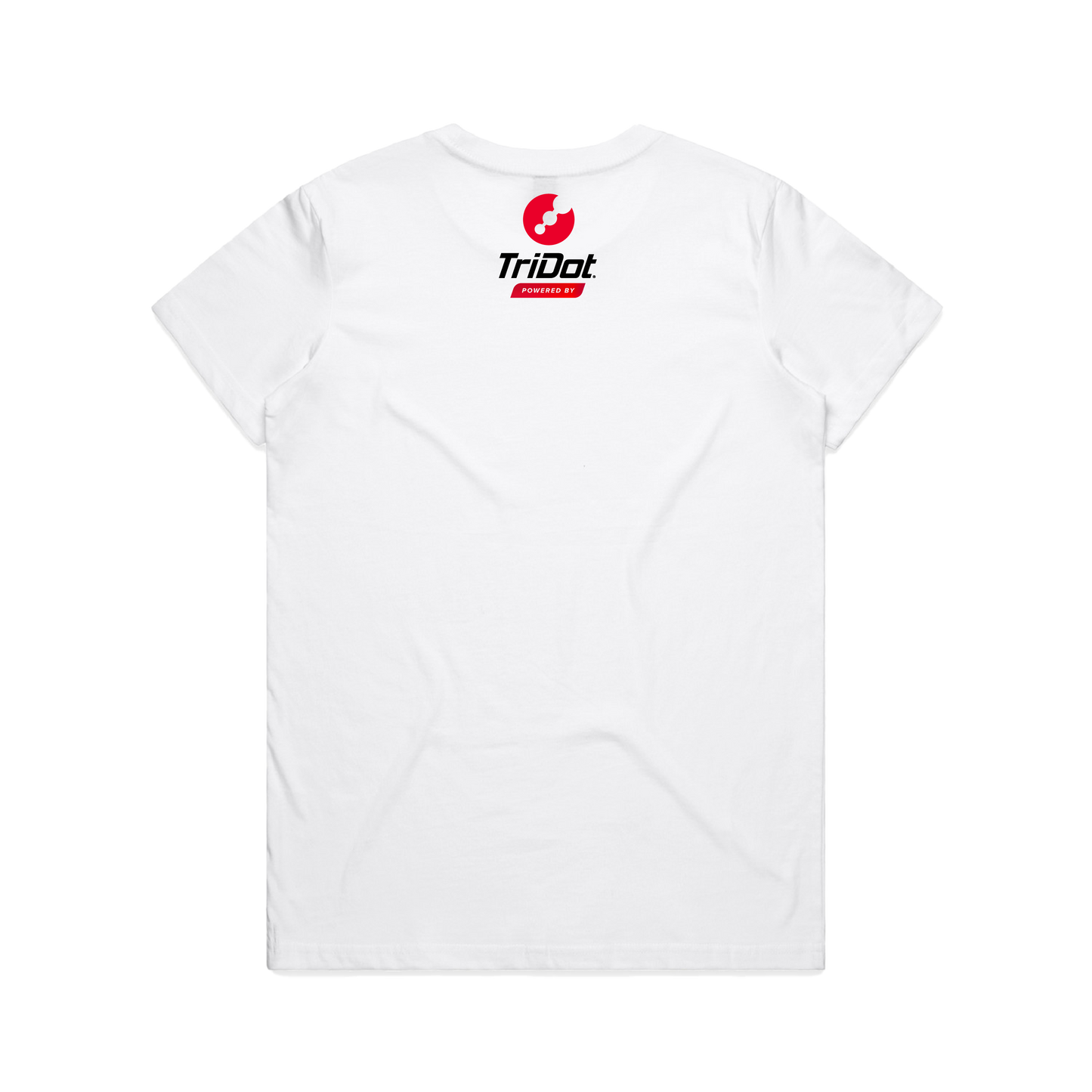 Women's Custom Team Tee – Front Logo + Powered by TriDot - White