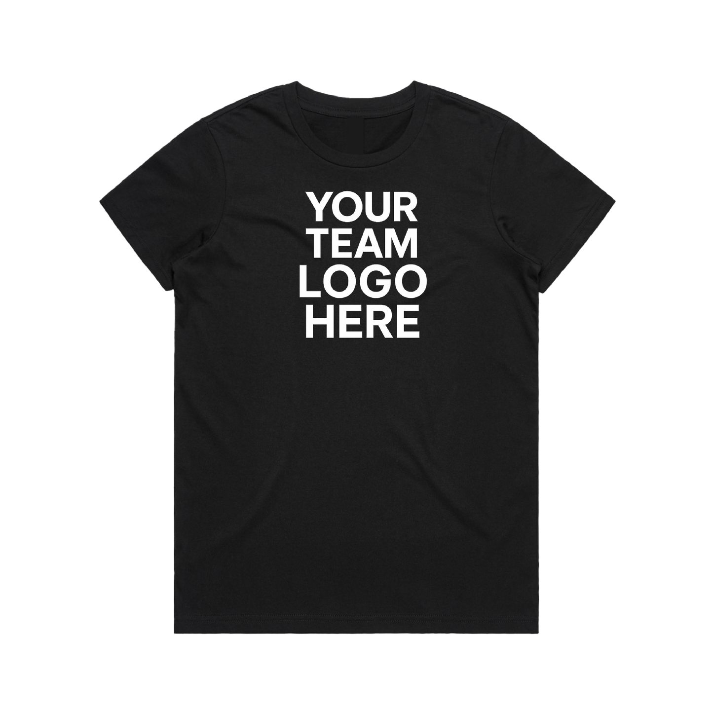 Women's Custom Team Tee – Front Logo + Powered by TriDot - Black