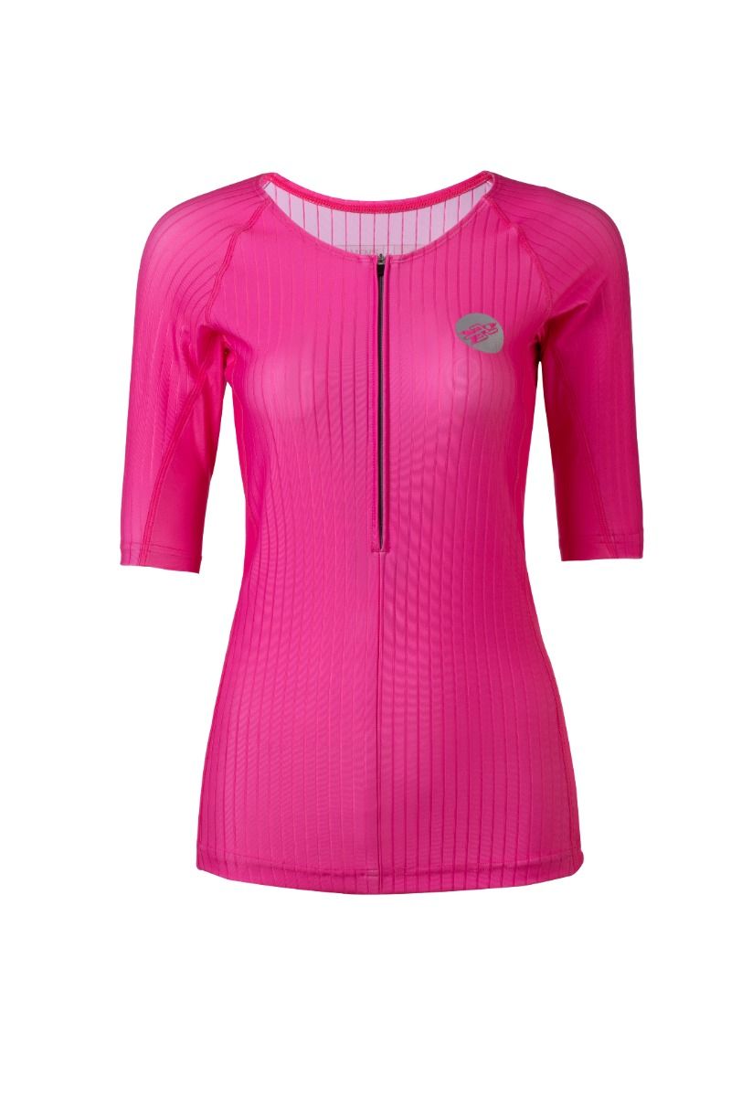 TriDot Women's RJ Race Top (mid-sleeve) - RED