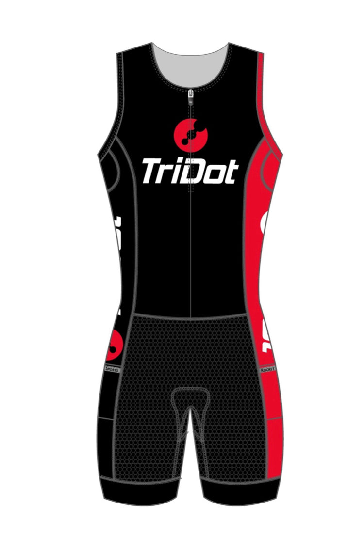 TriDot Men's One Piece RJ Tri Suit (8" Inseam)