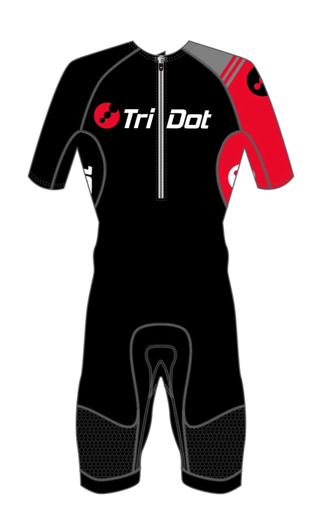 TriDot Rocket Tech Men's Mid Sleeve Tri Suit (8" Inseam)