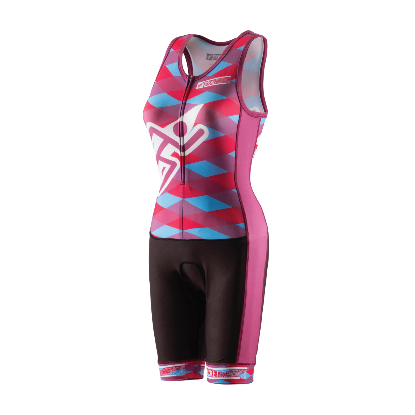 TriDot Women's 1PC Sleeveless RJ Tri Suit (5" inseam) - RED