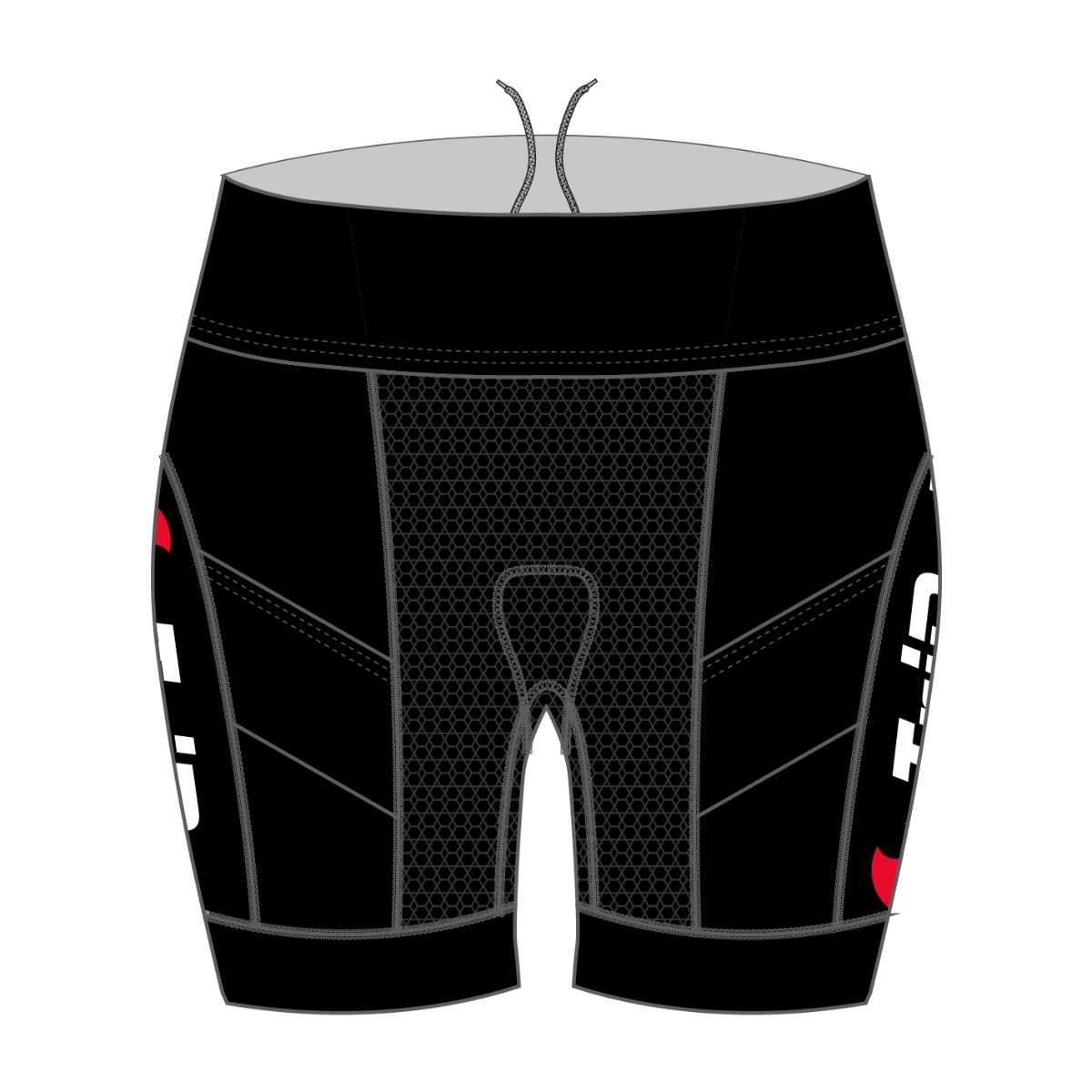 TriDot Women's Rocket ELITE Tri Shorts (5" inseam) - RED