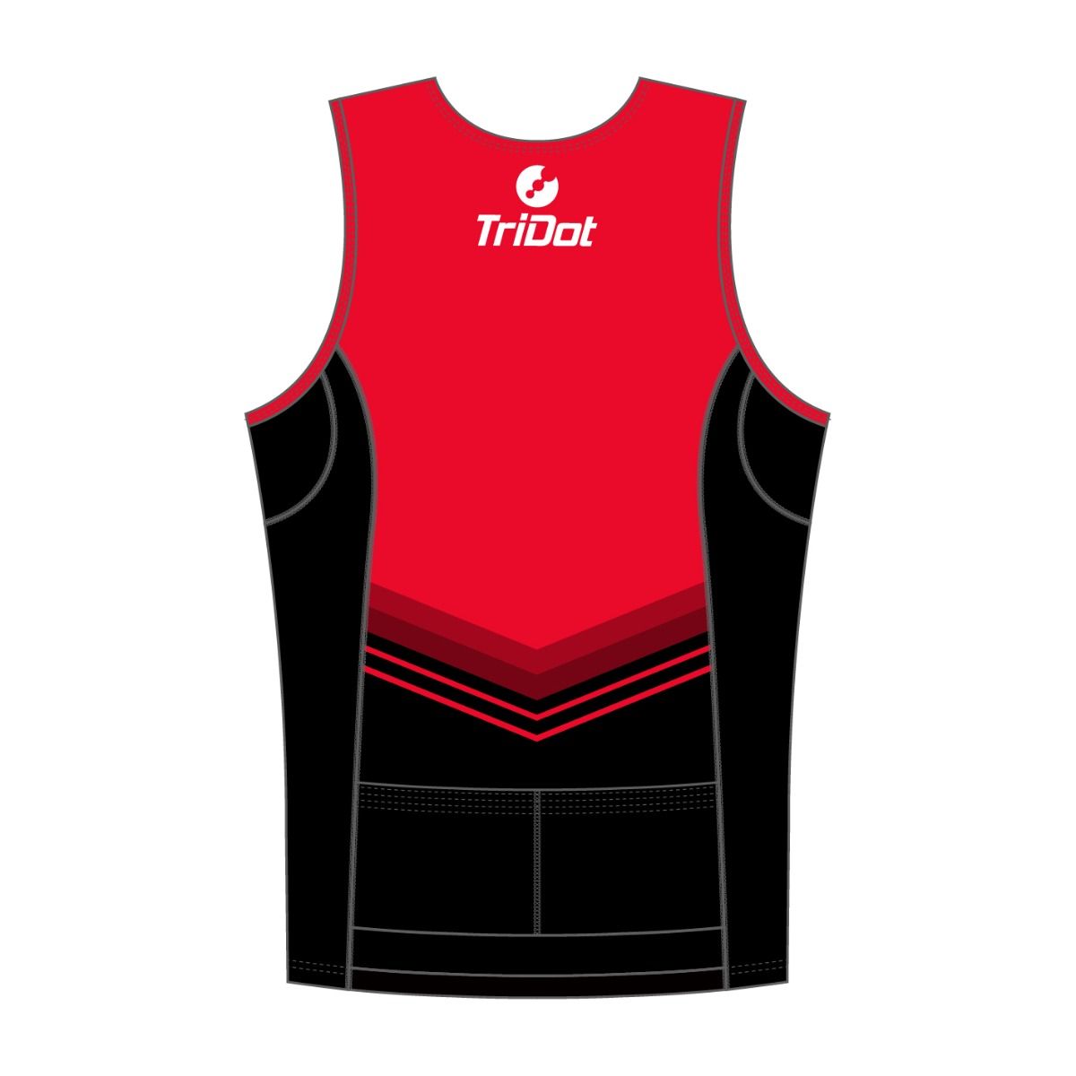 TriDot Men's Rocket RJ Tri Top (sleeveless) - RED