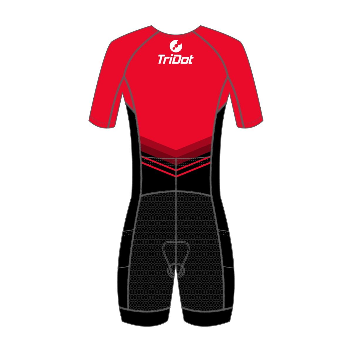 TriDot Men's 1PC Mid Sleeve RJ Race Suit - RED