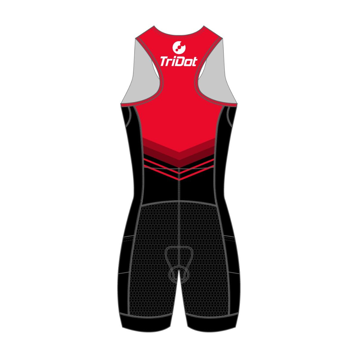 TriDot Women's 1PC Sleeveless RJ Tri Suit (5" inseam) - RED