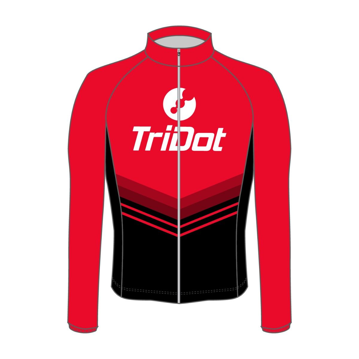 TriDot Women's Rocket Wind Proof Cycling Jacket - RED
