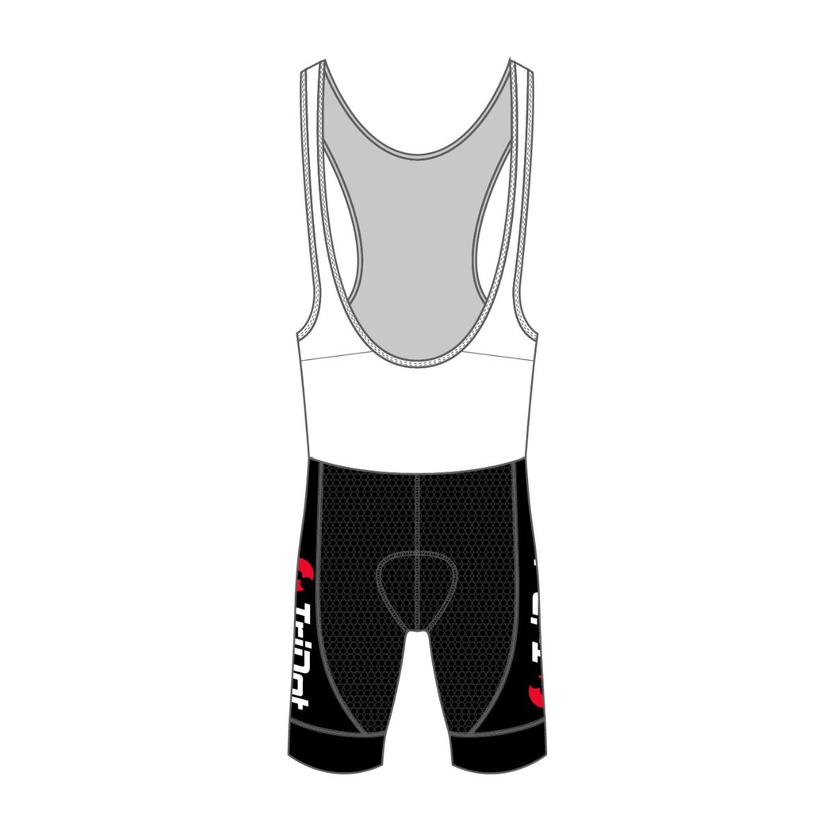 TriDot Men's Rocket RJ Cycling Bibs (10" inseam) - RED