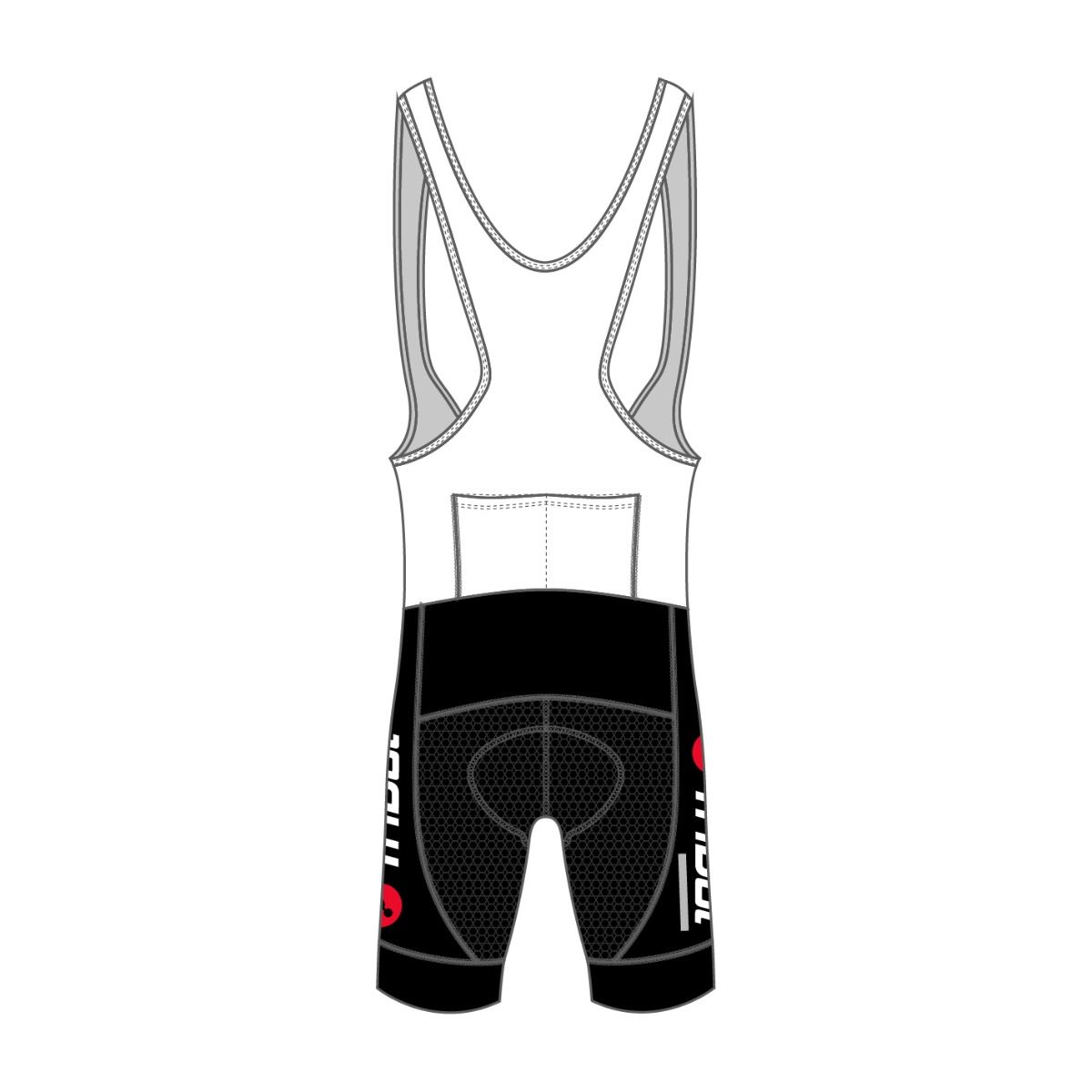 TriDot Men's Rocket RJ Cycling Bibs (10" inseam) - RED