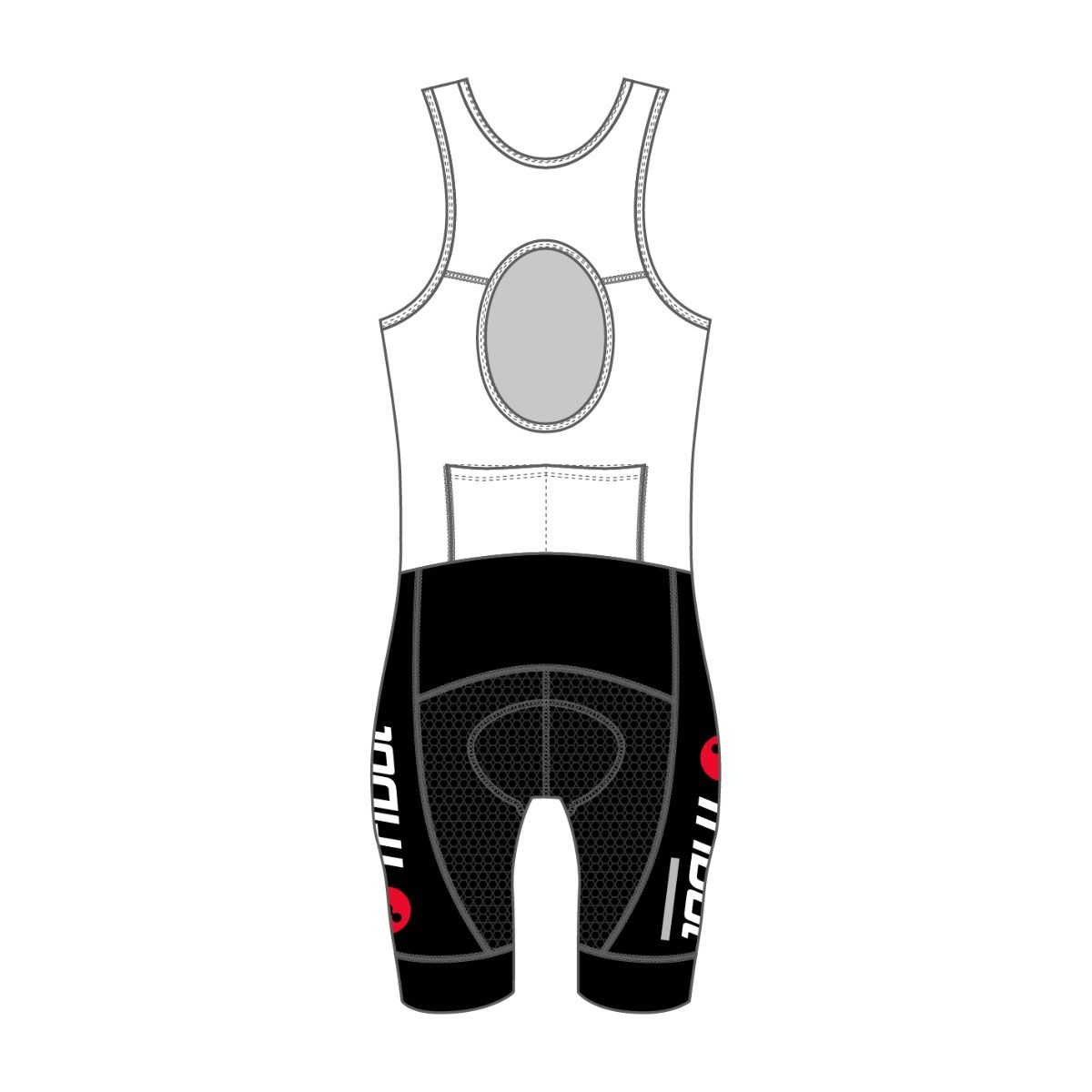 TriDot Women's Rocket RJ Cycling Bibs (8" inseam) - RED
