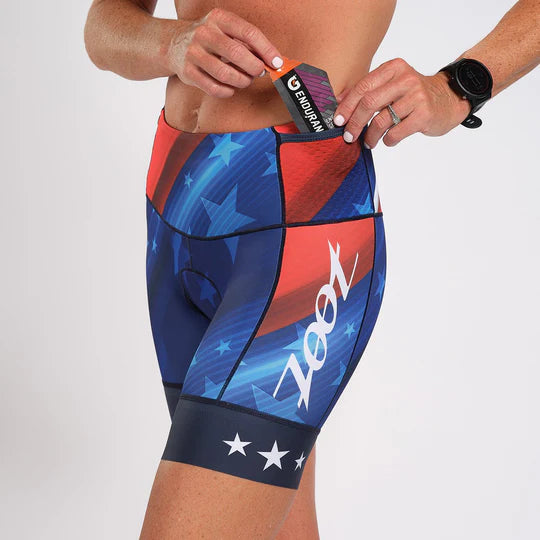 TriDot Women's LTD Tri 6" Shorts Crimson Prism '25