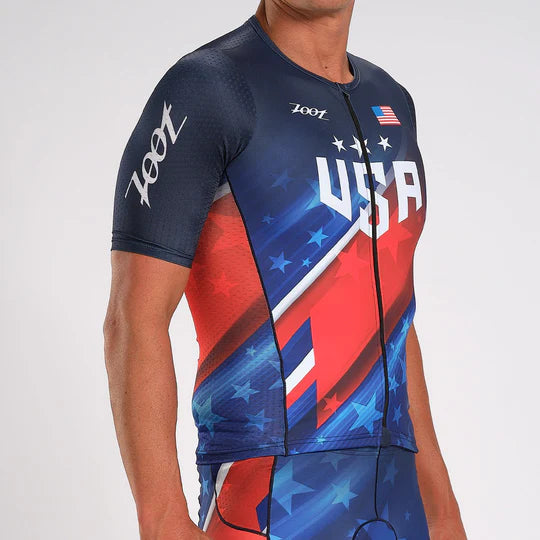 TriDot Men's LTD Tri Aero Jersey (with sleeves) Crimson Prism '25