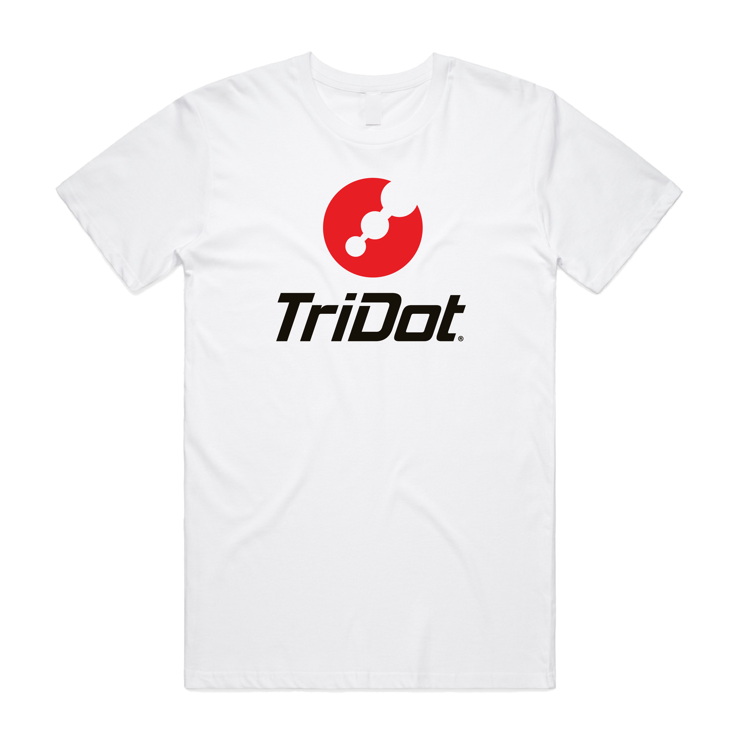 Men's TriDot Personalized Coach Tee - Large Front Logo - White