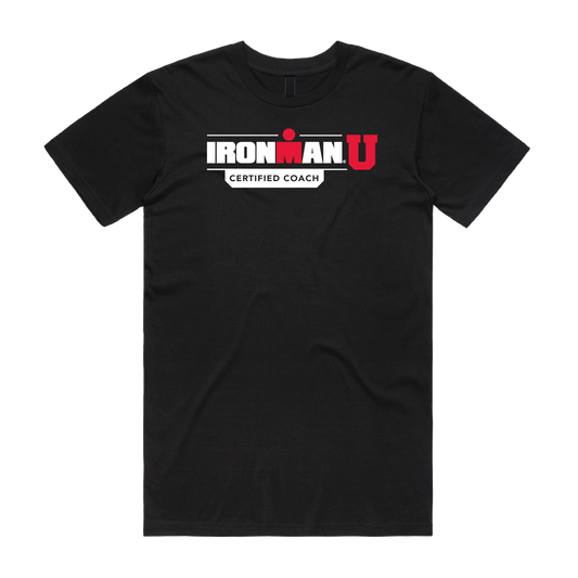 Men's IronmanU Personalized Coach Tee - Large Front Logo - Black