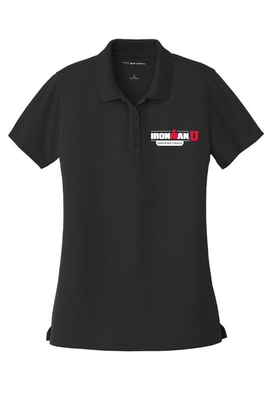 Women's IronmanU Personalized Coach Polo – Black
