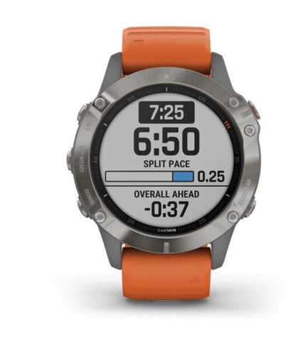 Garmin Fenix 6 Pro Sapphire Edition (Titanium with Ember Orange Band)