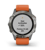 Garmin Fenix 6 Pro Sapphire Edition (Titanium with Ember Orange Band)