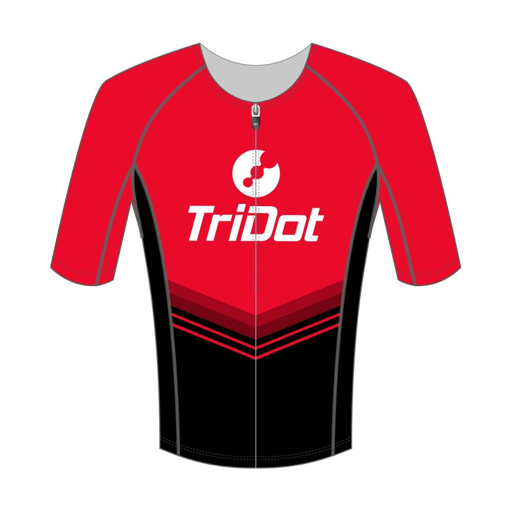 TriDot Men's ELITE Race Top (mid-sleeve) - RED