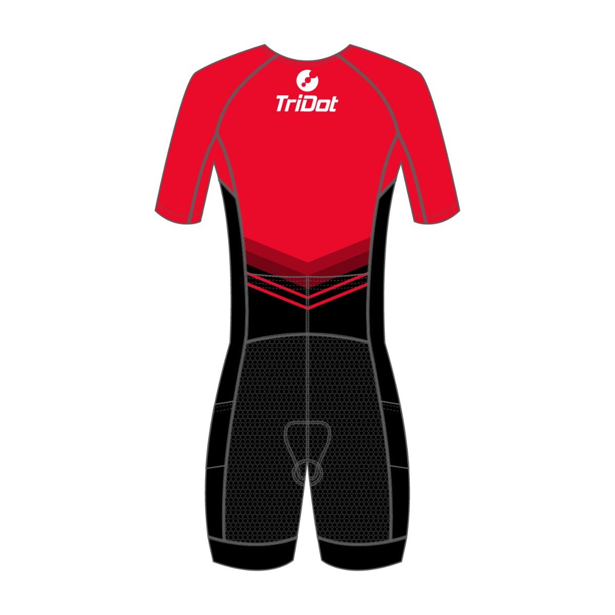TriDot Men's 1PC Mid Sleeve RJ Race Suit - RED