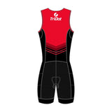 TriDot Men's 1PC Sleeveless RJ Race Suit (8" inseam) - RED