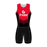 TriDot Women's 1PC Sleeveless RJ Tri Suit (5" inseam) - RED