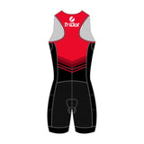 TriDot Women's 1PC Sleeveless RJ Tri Suit (5" inseam) - RED