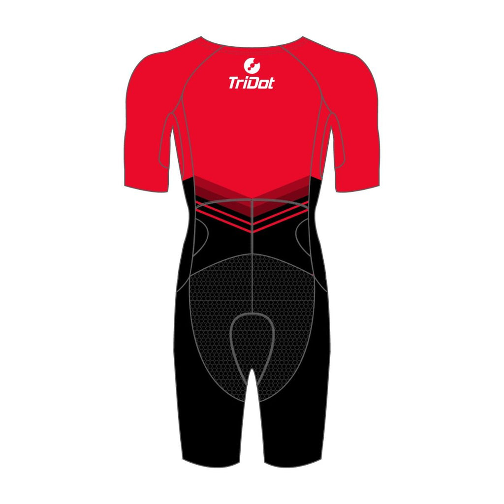 TriDot Men's 1PC Mid Sleeve Rocket ELITE Race Suit - RED