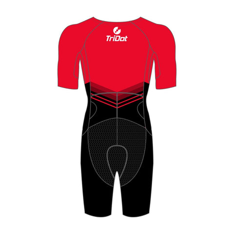 TriDot Men's 1PC Mid Sleeve Rocket ELITE Race Suit - RED