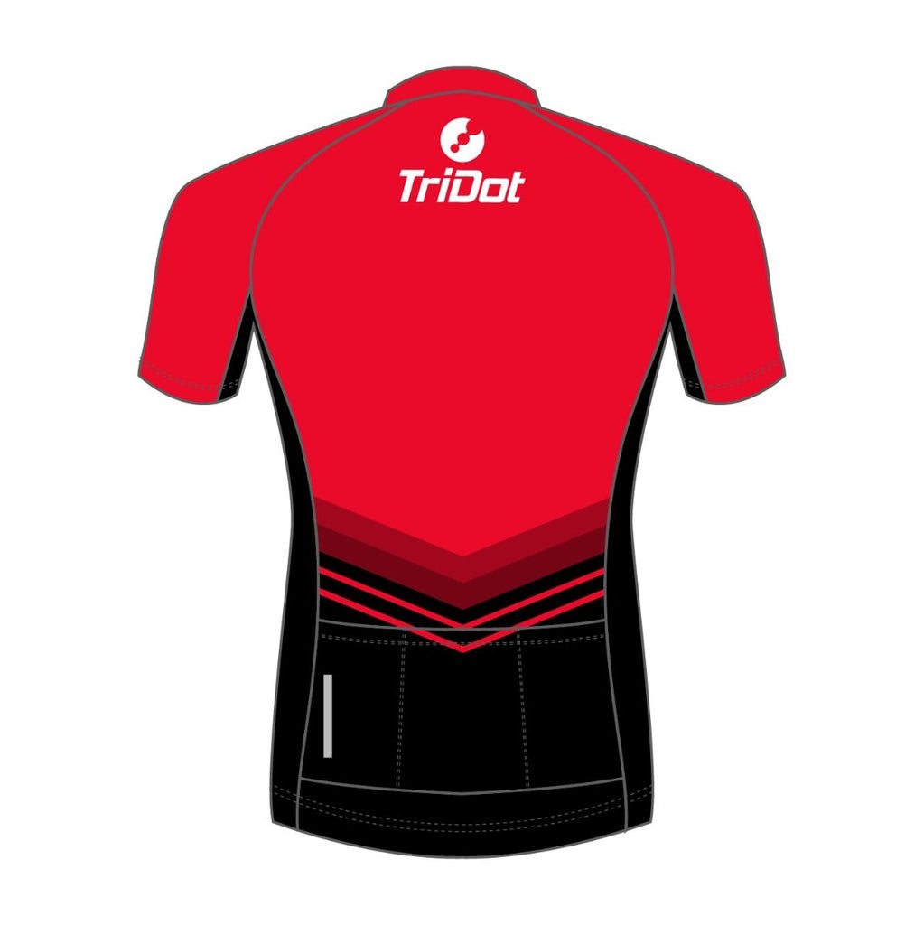 TriDot Men's ELITE Cycle Jersey - RED
